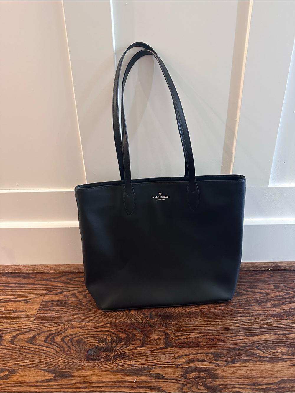 kate spade Black Smooth Leather Tote